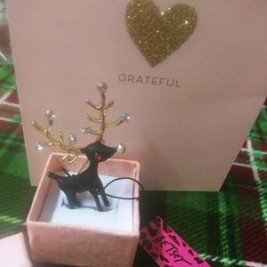 Betsey Johnson Reindeer Brooch